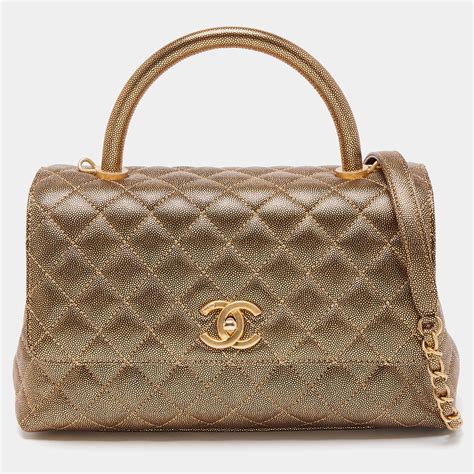 chanel gold top handle bag|Chanel trendy top handle.